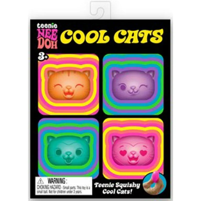 Nee Doh - Teenie Cool Cat Pack 4 Unidades