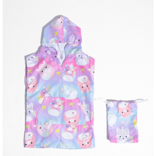 Toalla Capucha Squishmallow Estrellas 2-4 Años