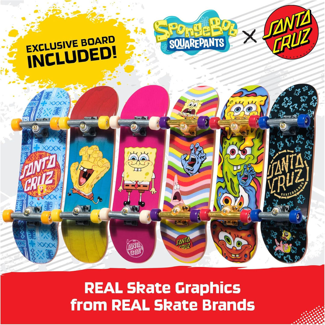 Pack de Patinetas Tech Deck - Spongebob Santa Cruz Sk8shop Bonus Pack