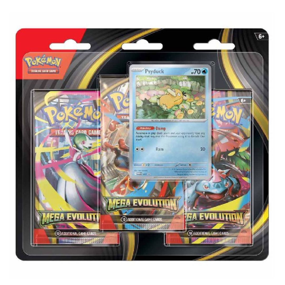 Tarjetas Pokémon - TCG Mega Evolution Three-Booster Blister Psyduck