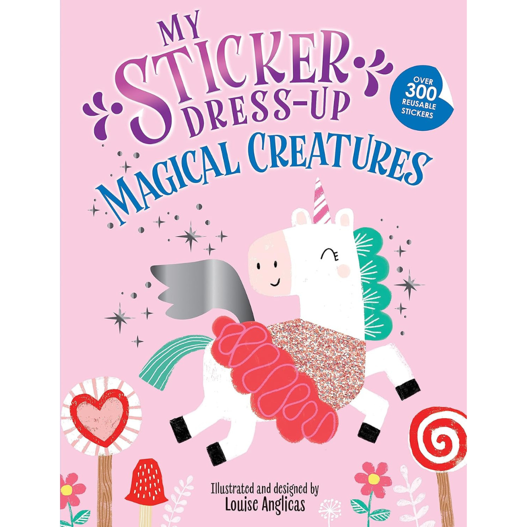 Libro de Stickers - My Sticker Dress-Up: Magical Creatures: Reusable Sticker Activity Book for Endless Creative Play!