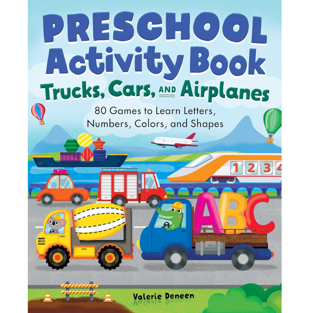 Libro de Actividades - Preschool Activity Book Trucks, Cars, and Airplanes