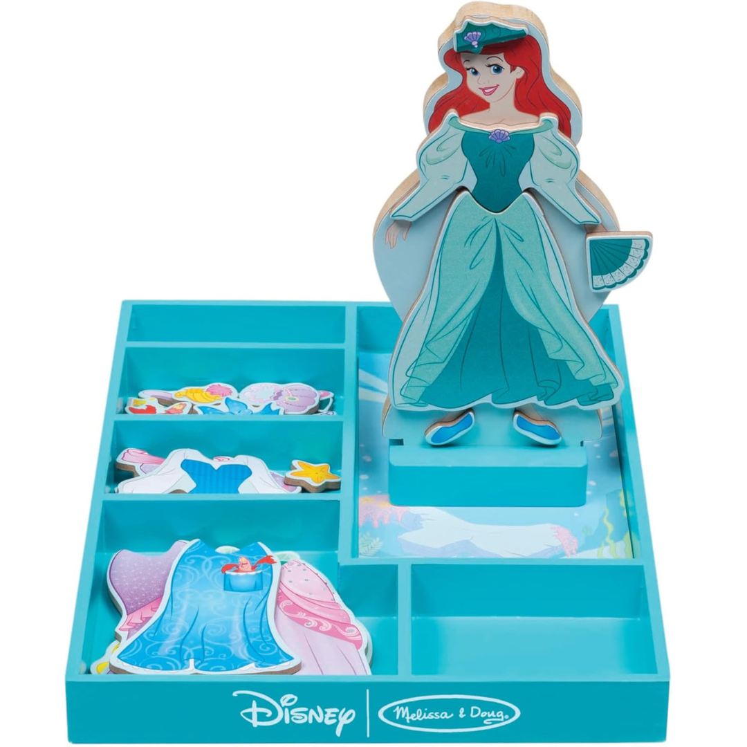 Melissa & Doug - Juego de muñecas magnéticas Ariel Dress-Up
