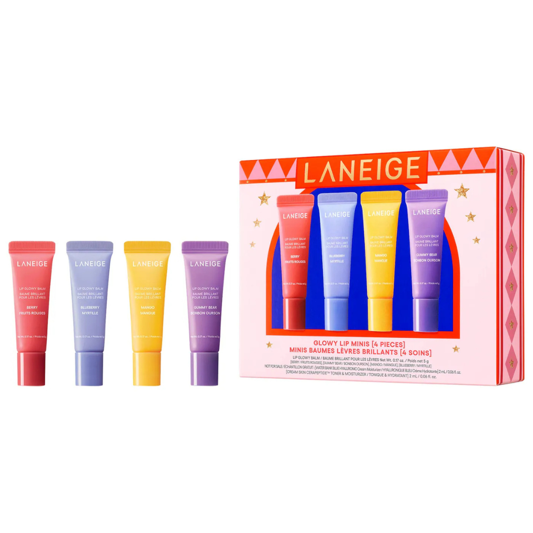 Laneige - Glowy Lip Minis 4 On-The-Go Balms