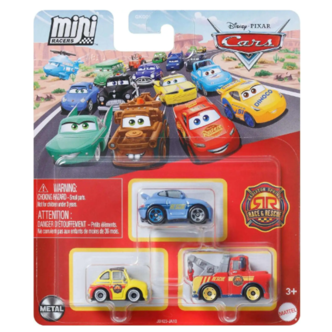 Disney/Pixar Cars Mini Racers - Luigi, Lightnin McQueen & Mster (Race & Rescue)