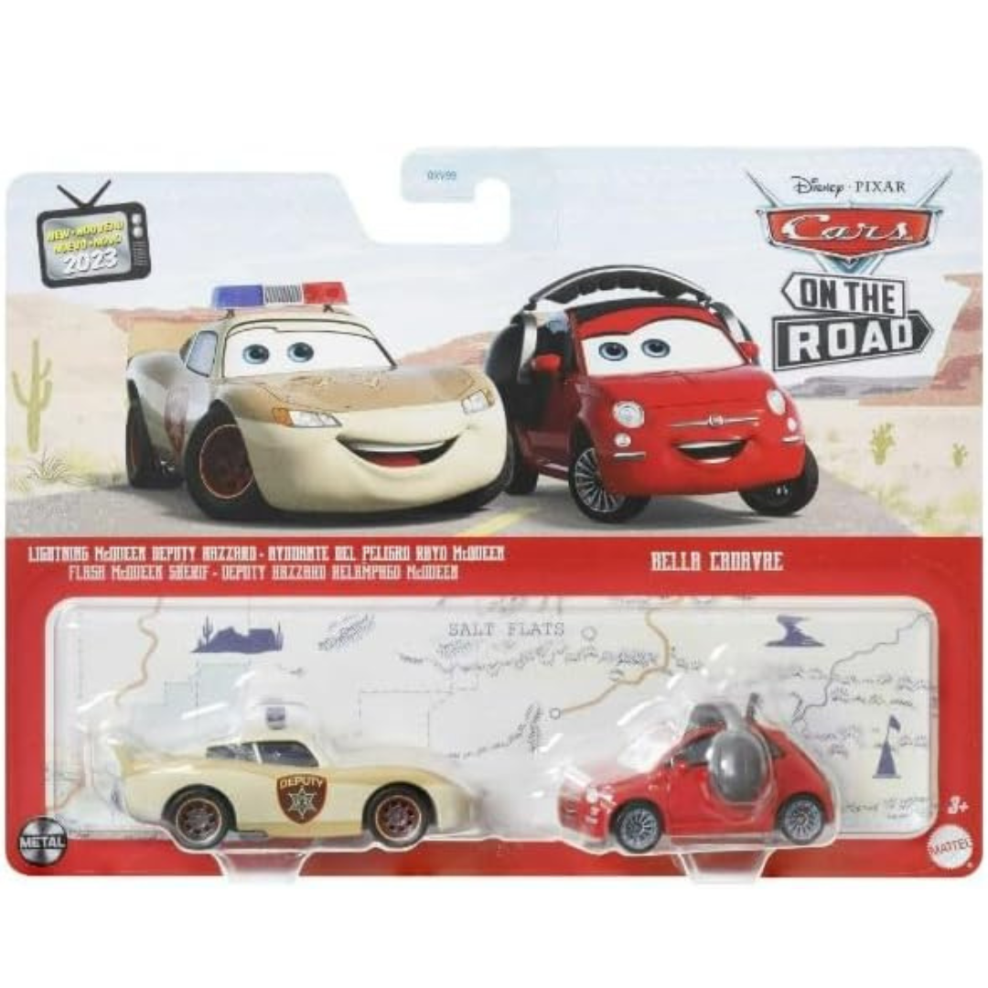 Disney Cars Diecast 2Pack - Lightning McQueen Deputy Hazzard & Bella Cadavre