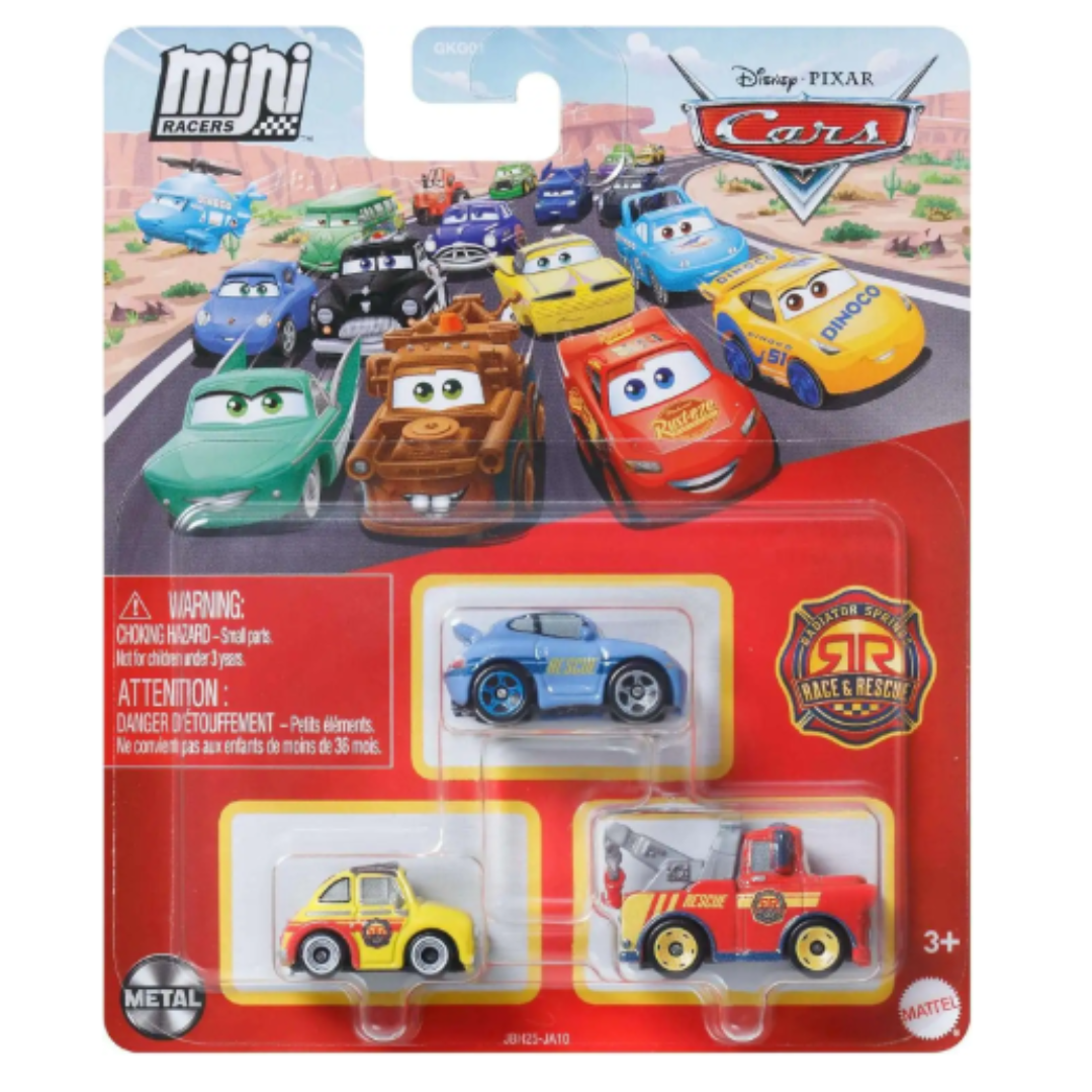 Disney/Pixar Cars Mini Racers - Sally, Luigi & Mater Race & Rescue