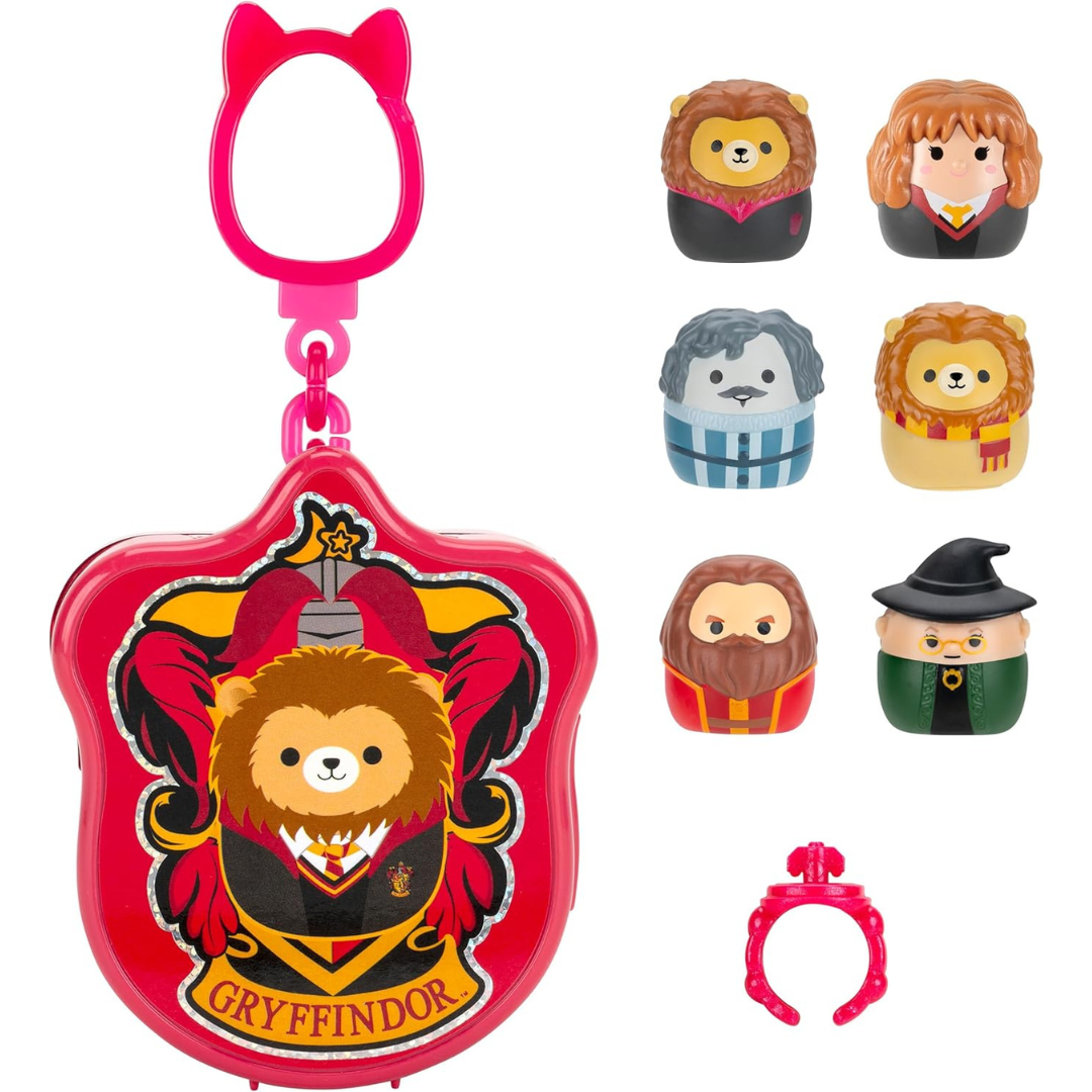 Squishmallows - Harry Potter” Clip-a-Longs Mini-Squish Gryffindor Multipack