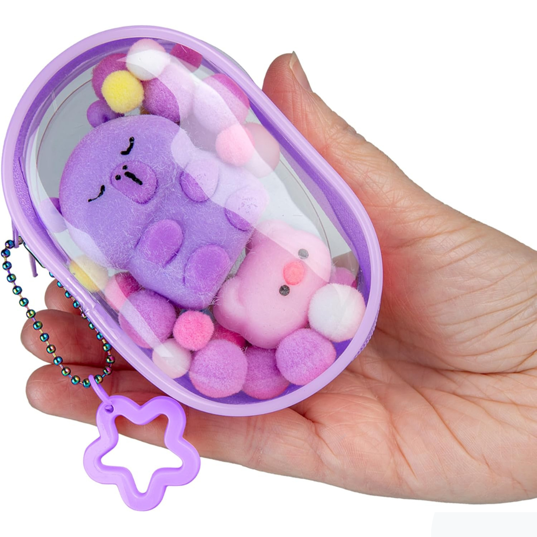 Tabalicious Gacha Pouch Squishy Llavero Charms - Conejo y Oso