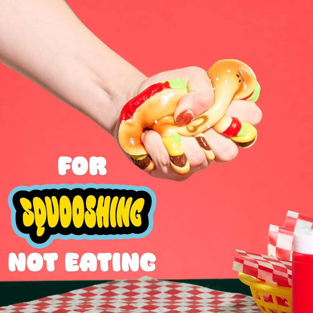 Just Play Ooey Gooey - Juego de hamburguesas Gooey Grill Smooosh