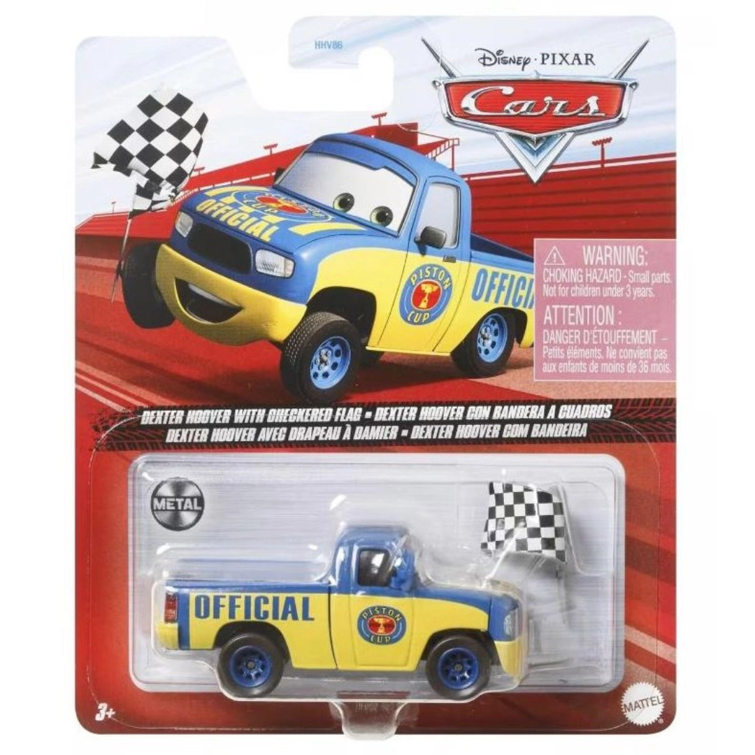 Disney Cars Diecast - Dexter Hoover With Checkered Flag
