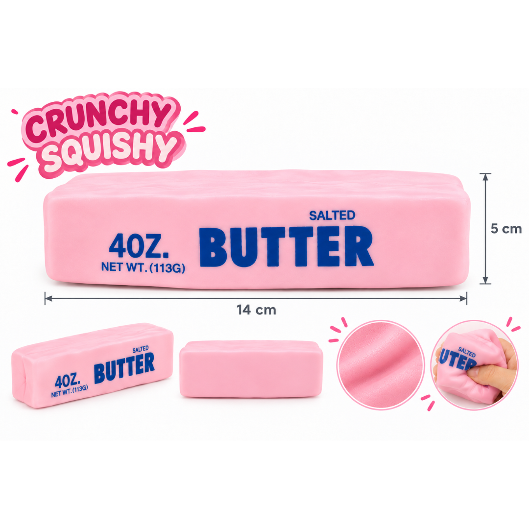 Squishy Crunchu Butter - 14cm Rosado