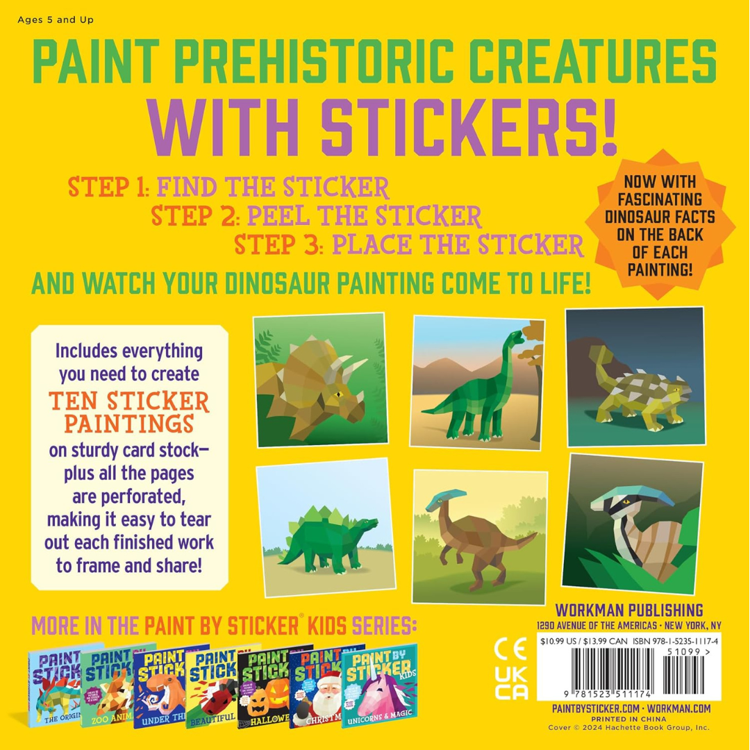 Libro de actividades - Paint by Sticker Kids Dinosaurs