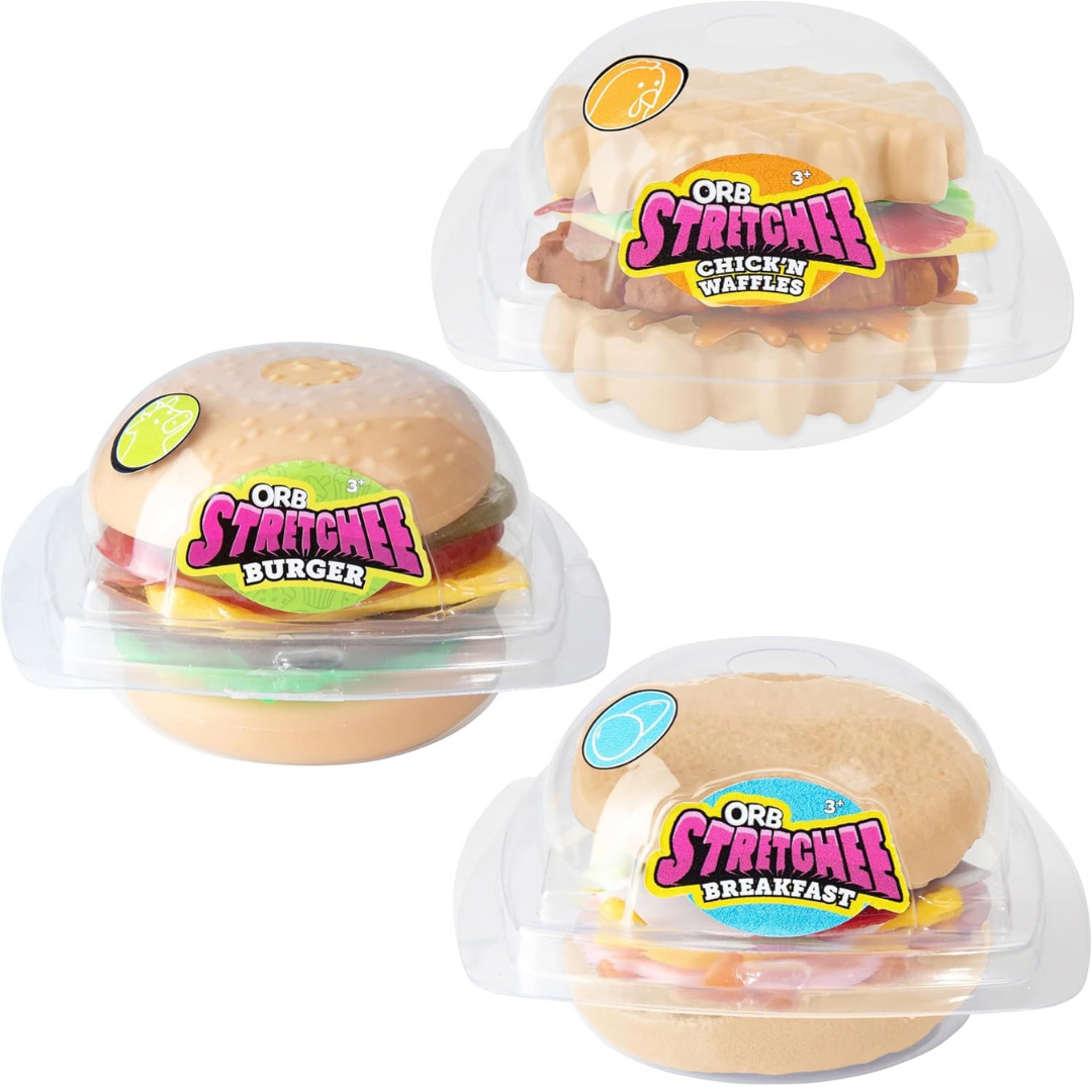 ORB Stretchee Foodz - Squishy Hamburguesa (1 Unidad)