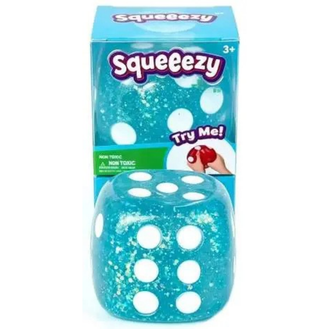 Squeeezy Jumbo Glitter - Dado Celeste