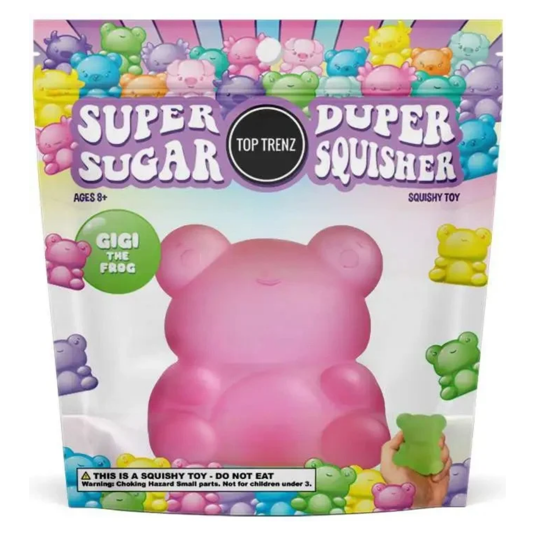 Super Duper Sugar Squisher Toy - Frog by Top Trenz (Pink Gigi Frog)