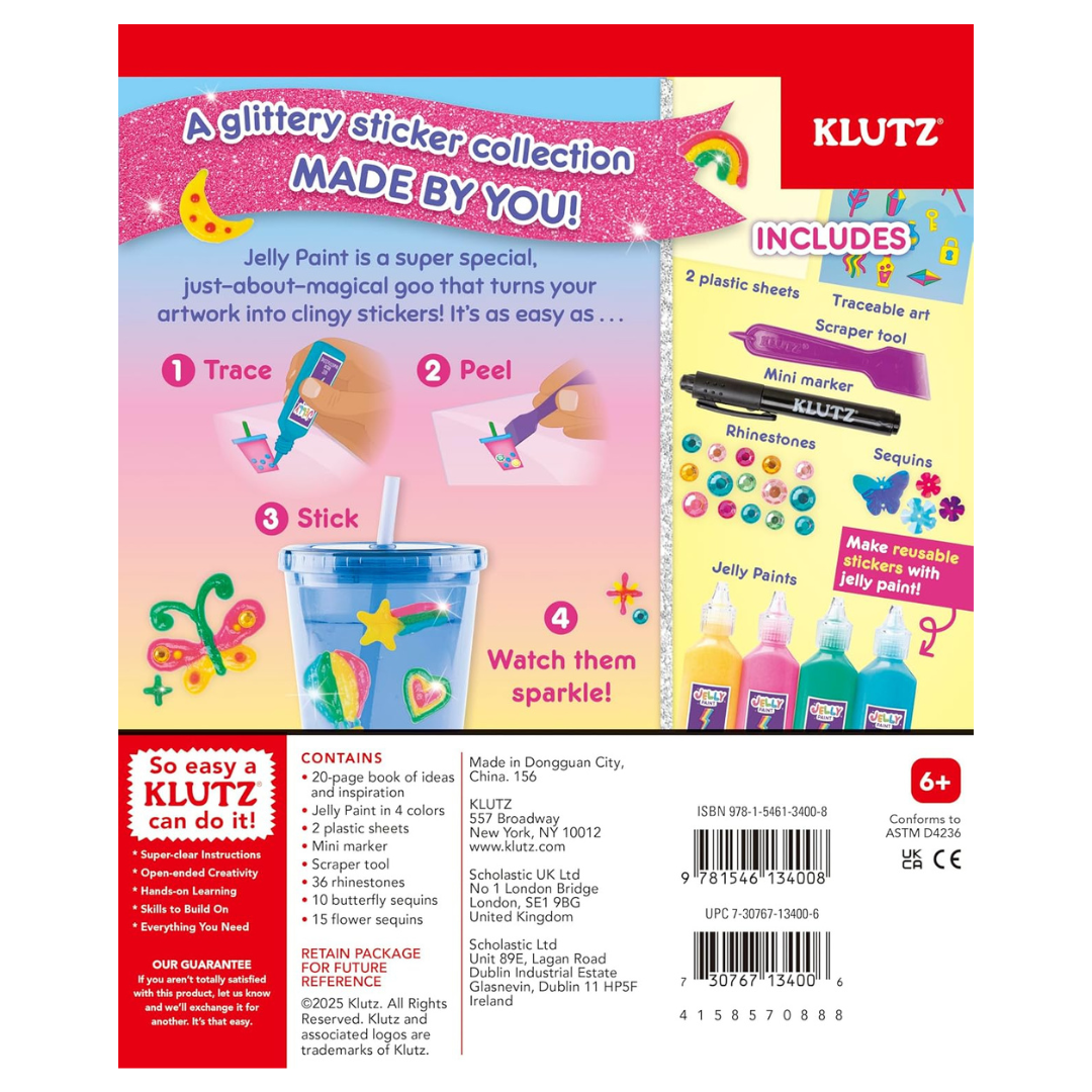 Klutz - Kit para Crear Stickers de Gel Despegables con Glitter
