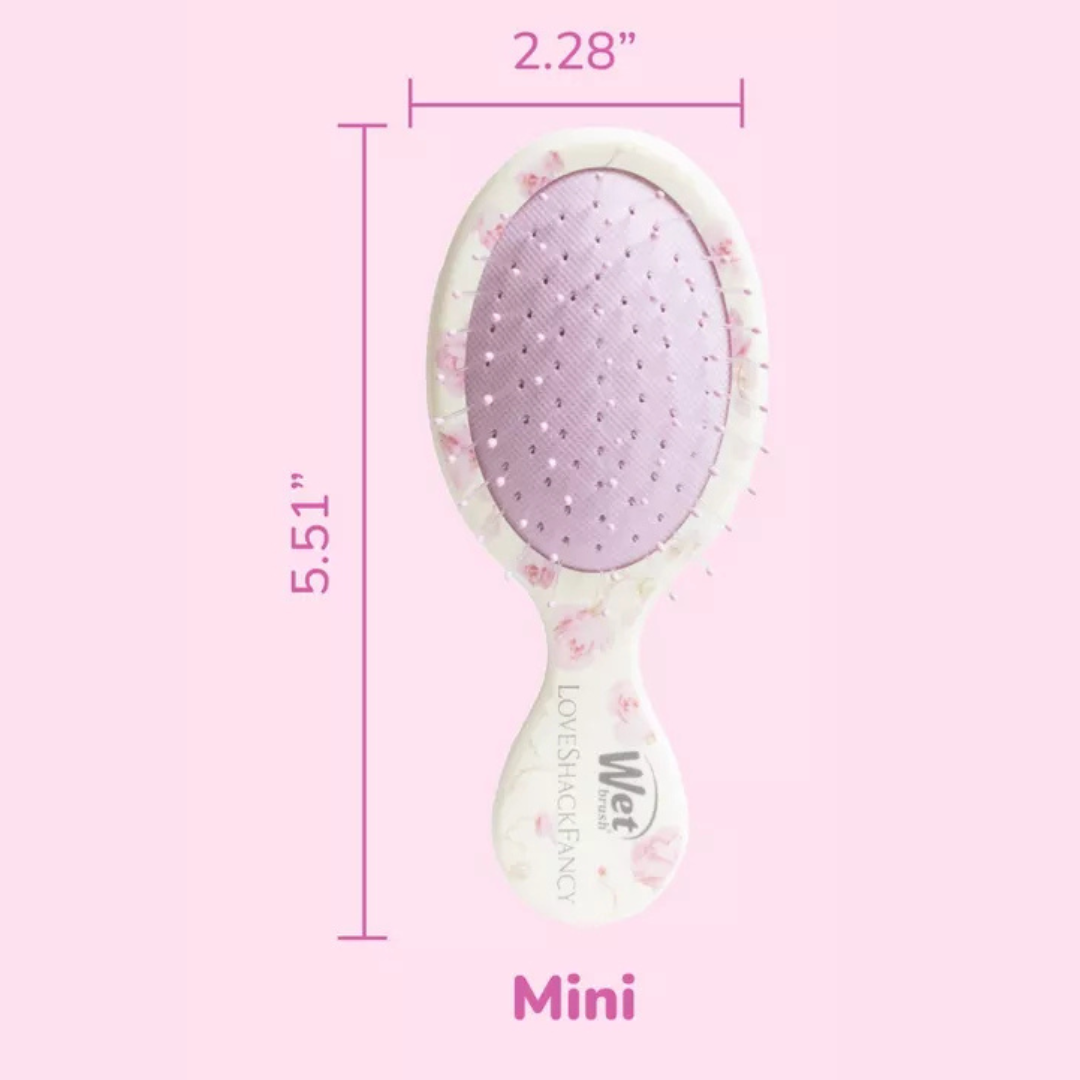 LoveShackFancy x Target - Cepillo Desenredante Mini OG con Lazo Rosa WetBrush - Sterling Dusk