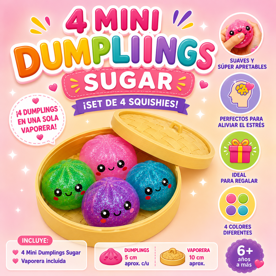 Squishy - 4 Mini Dumpling Steamer Squishy