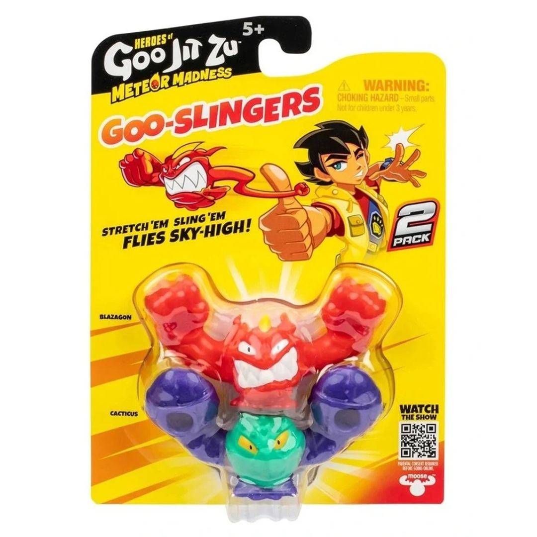 Heroes of Goo Jit Zu - Meteor Madness Goo Slingers 2 Pack (Blazagon & Cacticus)