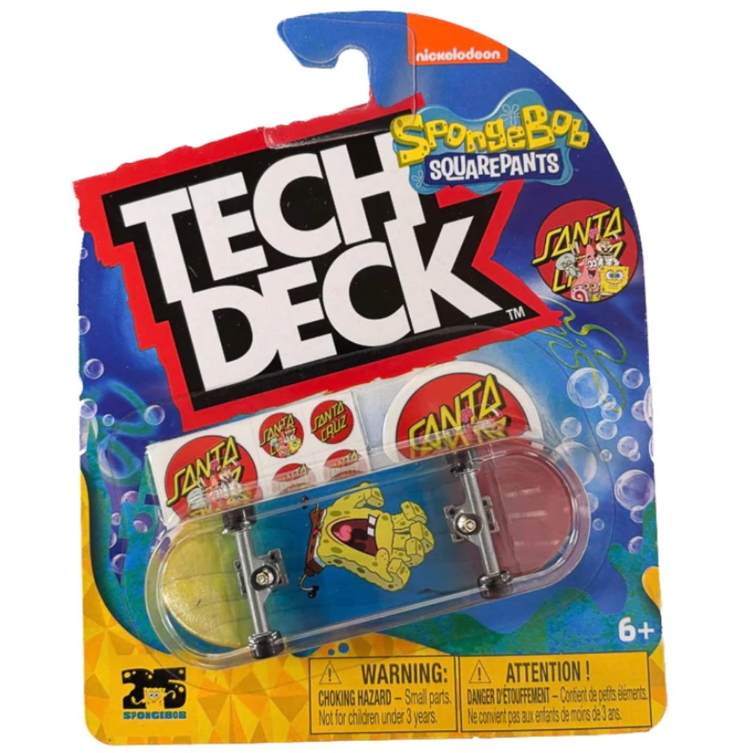 Patineta Tech Deck - Spongebob Squarepants Hand Santa Cruz