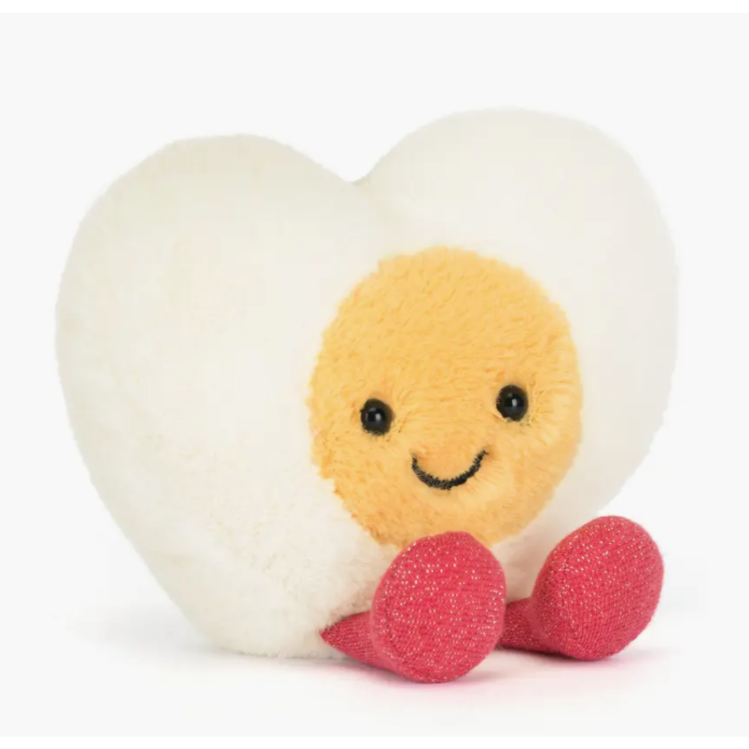 Jellycat - Juguete de peluche Amuseables Heart Boiled Egg
