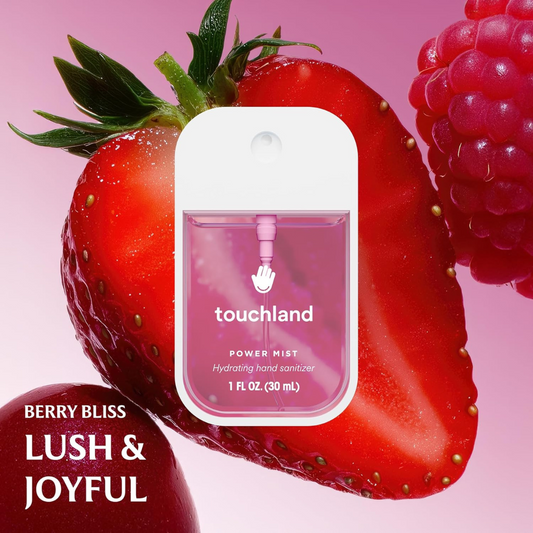 Touchland Power Mist Spray - Desinfectante de manos hidratante Berry Bliss