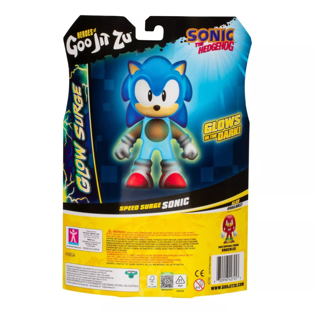 Heroes of Goo Jit Zu Stretchy Sonic the Hedgehog Glow Surge