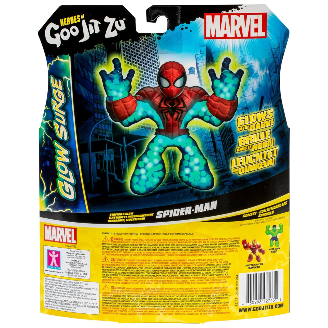 Heroes of Goo Jit Zu - Stretch & Glow Surge Spider-Man Figure