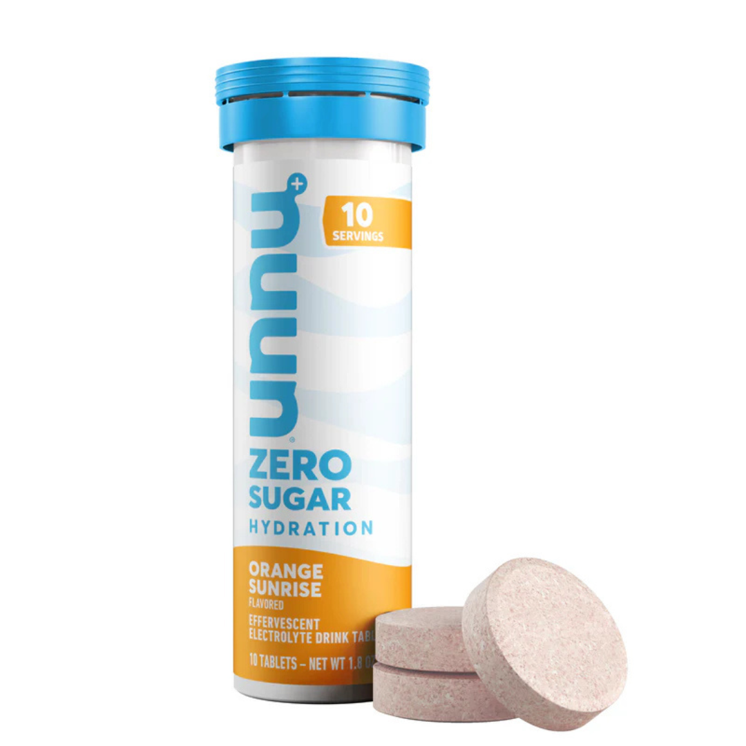 NUUN Zero Sugar Hydration Tablets - 10 Tabletas de electrolito (Orange Sunrise)