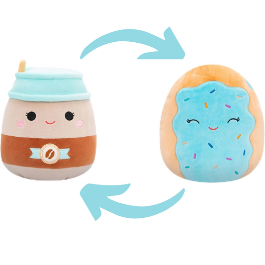 Squishmallows 8" - Flip-a-Mallows Hautely To-Go Coffee & Erissa Toaster Pastry