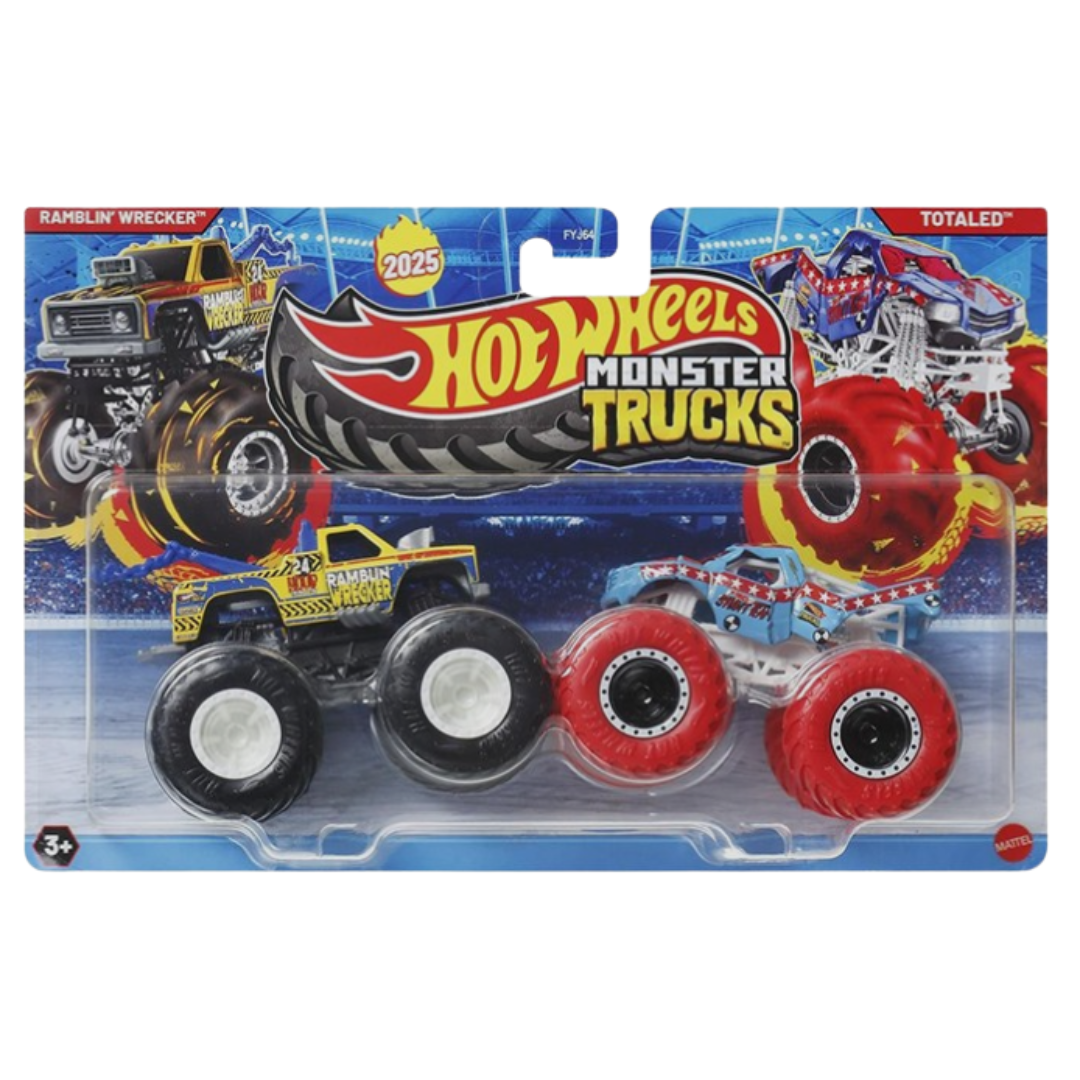 Hot Wheels Monster Trucks - Pack 2 Ramblin Wrecker vs Totaled