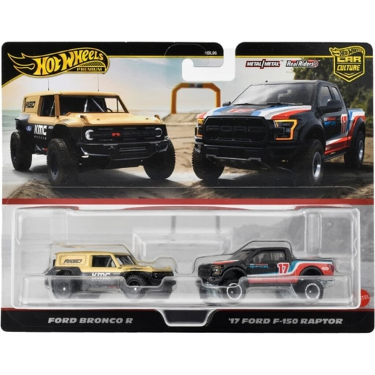 Hot Wheels Premium - Ford Bronco R & ´17 Ford F-150 Raptor