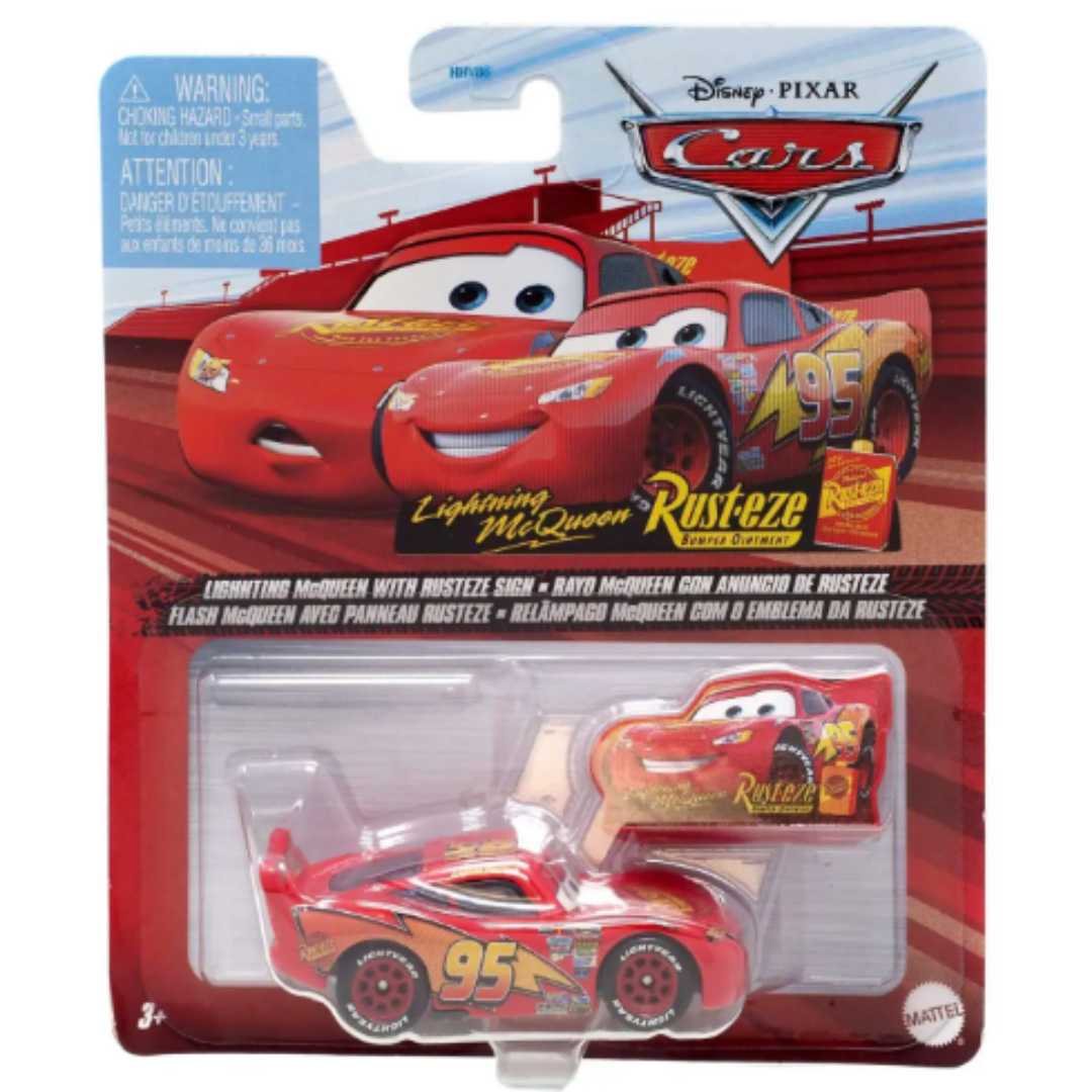 Disney Cars Diecast - Lightning Mc Queen with Rusteze Sign