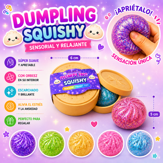 Squishy - Squishy Orbeez Mistery Glitter Dumpling 6cm