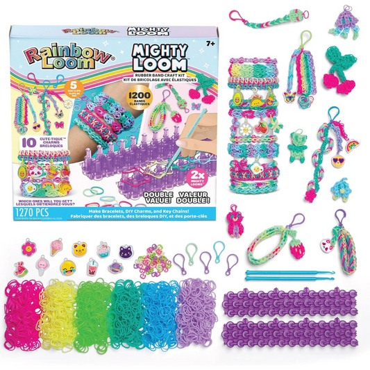 Rainbow Loom - Kit de pulseras Mighty Loom