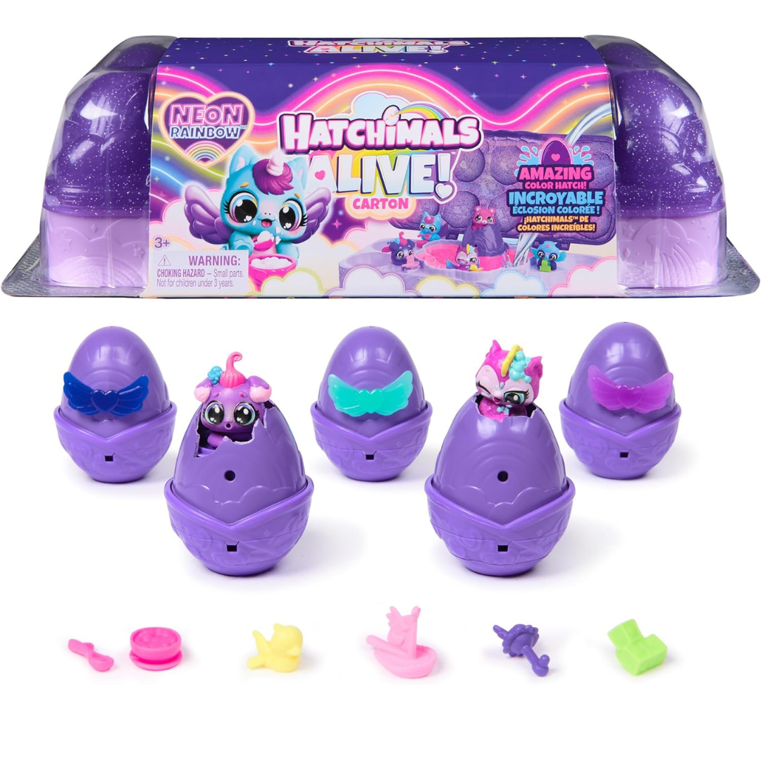 Hatchimals Alive - Neon Rainbow Egg Cartón
