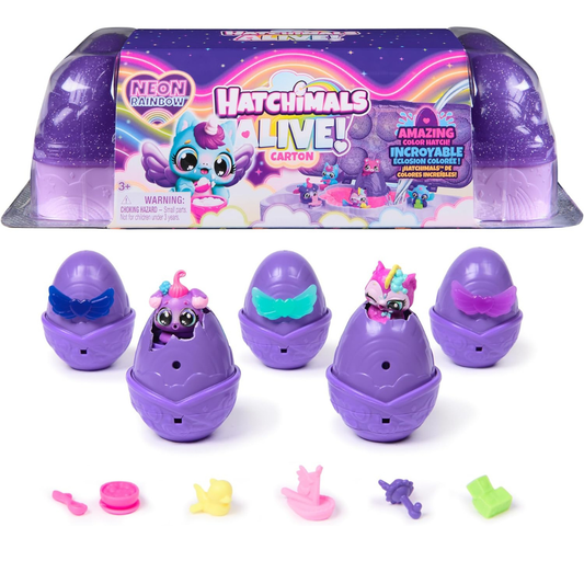 Hatchimals Alive - Neon Rainbow Egg Cartón