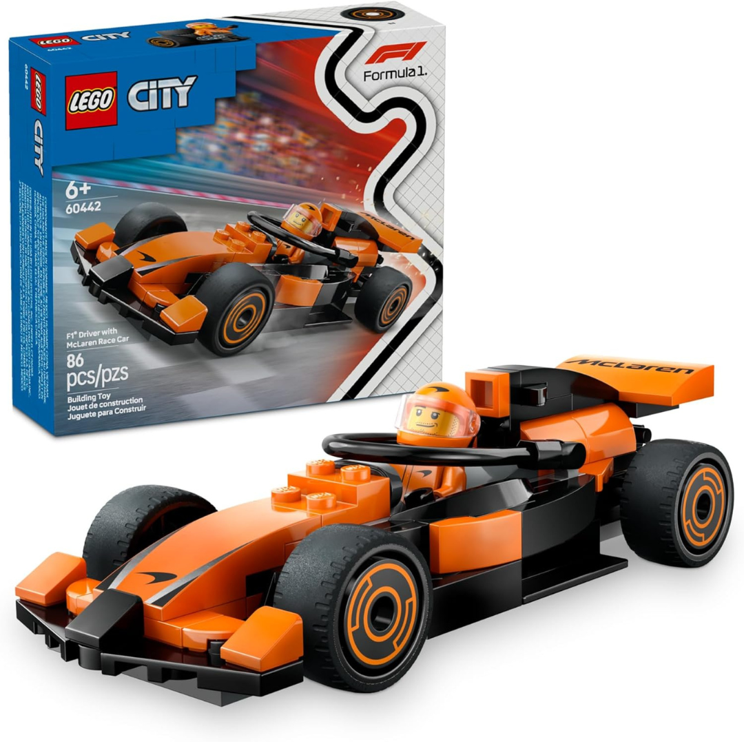 Lego City - 60442 F1 Driver with McLaren Race Car Toy