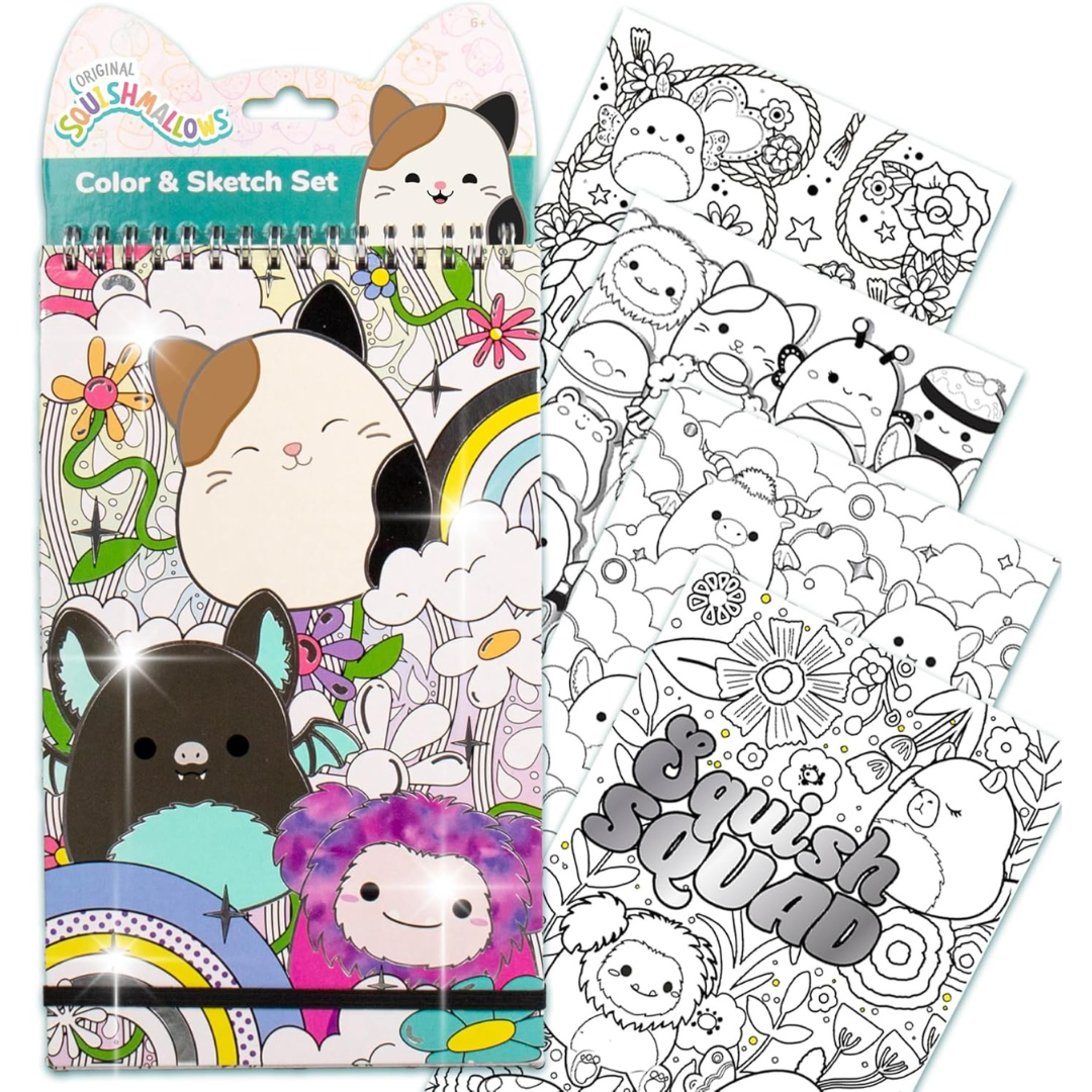 Original Squishmallows - Cuaderno Color & Sketch Set