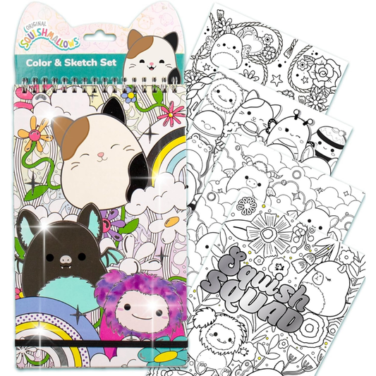 Original Squishmallows - Cuaderno Color & Sketch Set