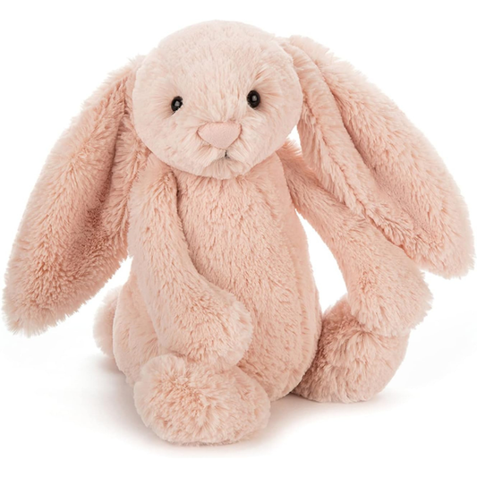 Peluche Jellycat Bashful - Peluche de conejo Blush mediano de 12 pulgadas