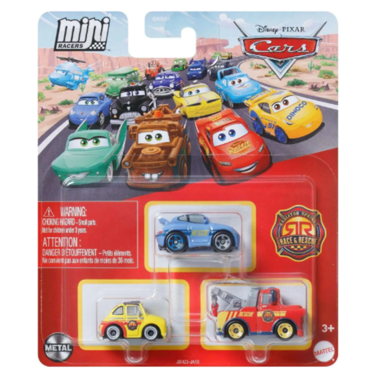 Disney/Pixar Cars Mini Racers - Luigi, Lightnin McQueen & Mster (Race & Rescue)