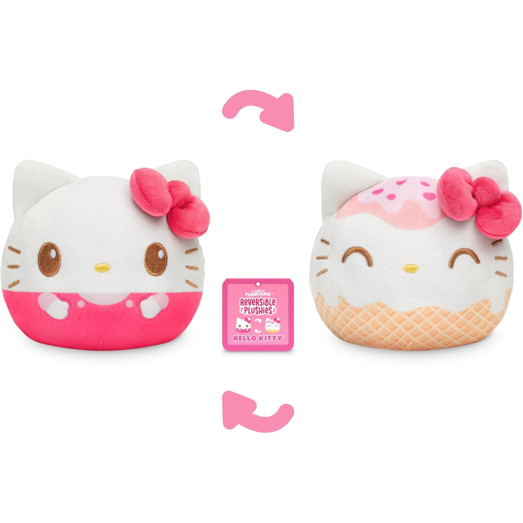 TeeTurtle Hello Kitty and Friends Peluche Reversible - Hello Kitty y Hello Kitty Helado