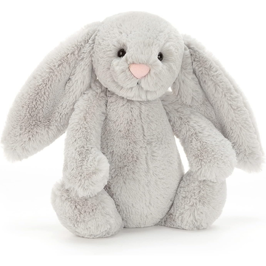 Peluche Jellycat Bashful - Peluche de conejo Grey mediano de 12 pulgadas
