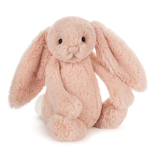 Peluche Jellycat Bashful - Peluche de conejo Blush  mediano de 12 pulgadas