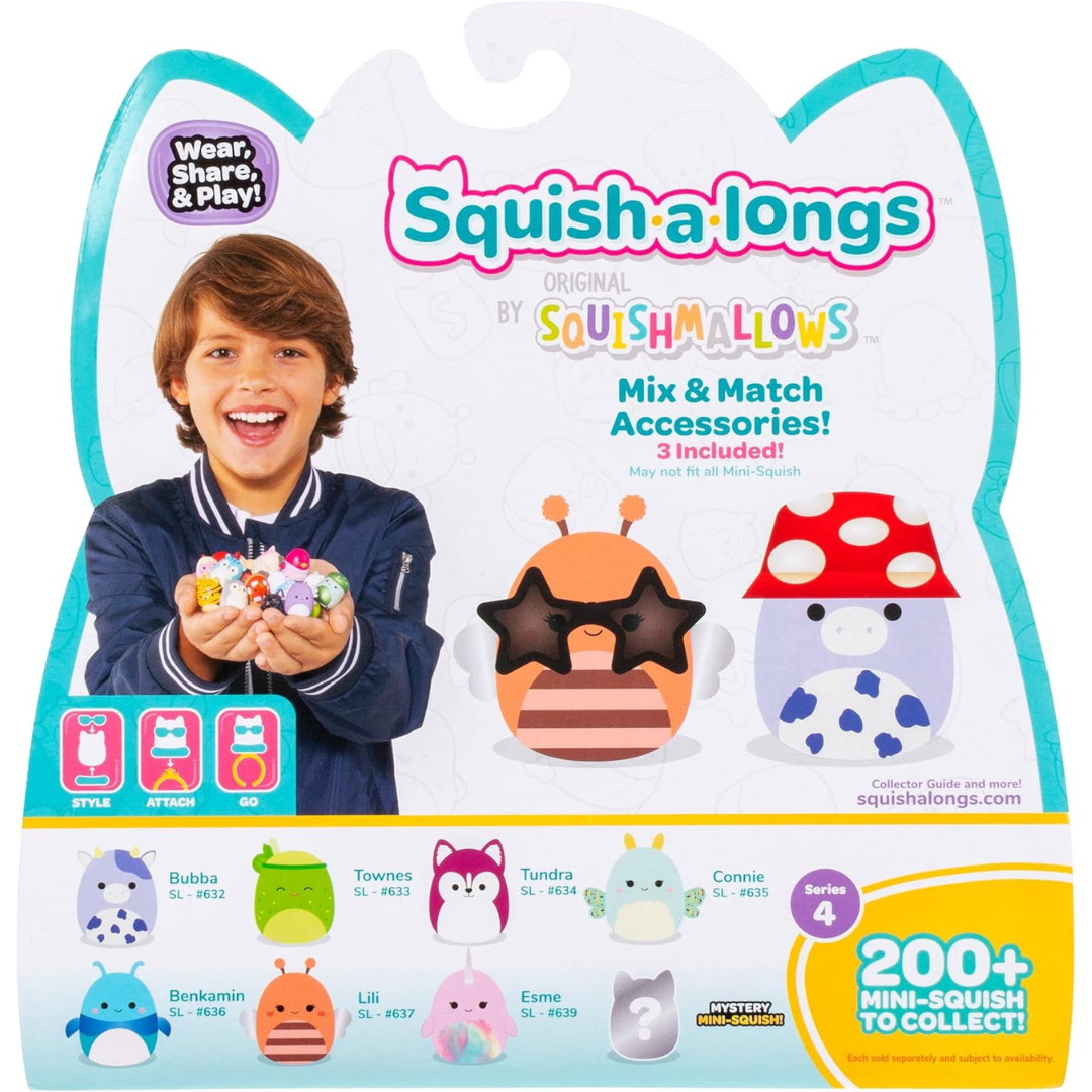 Squishmallows - Squish-a-longs nuevo tamaño de 1 pulgada (Lili & Bubba)