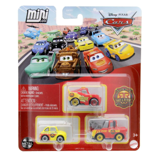 Disney/Pixar Cars Mini Racers - Luigi, Lightning McQueen & Mater (Race & Rescue)