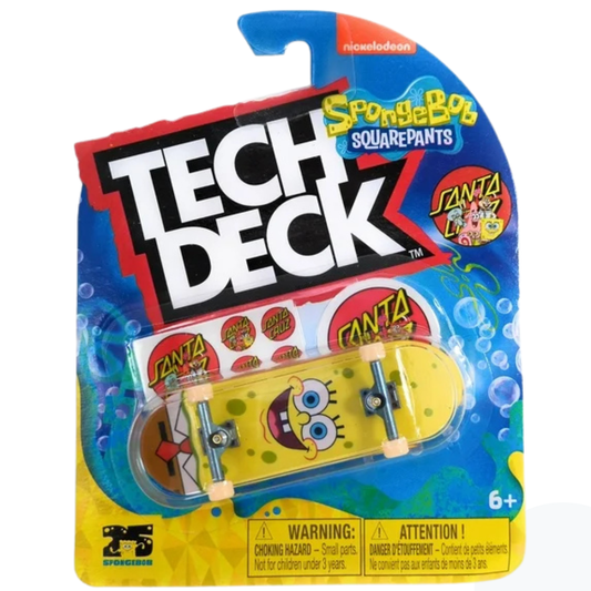 Patineta Tech Deck - Spongebob Squarepants Hand Santa Cruz