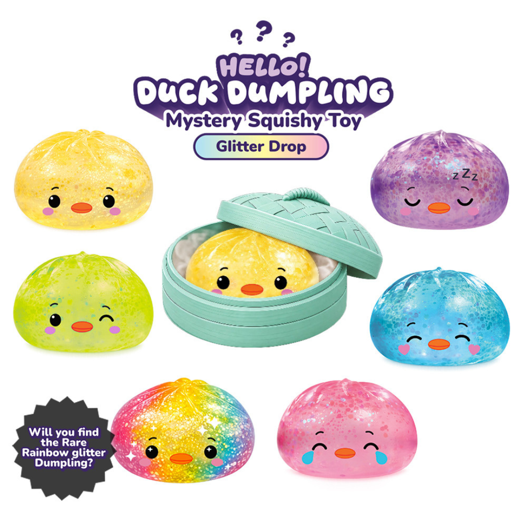 Top Trenz® Hello Duck Dumpling 3.5" Glitter Drop